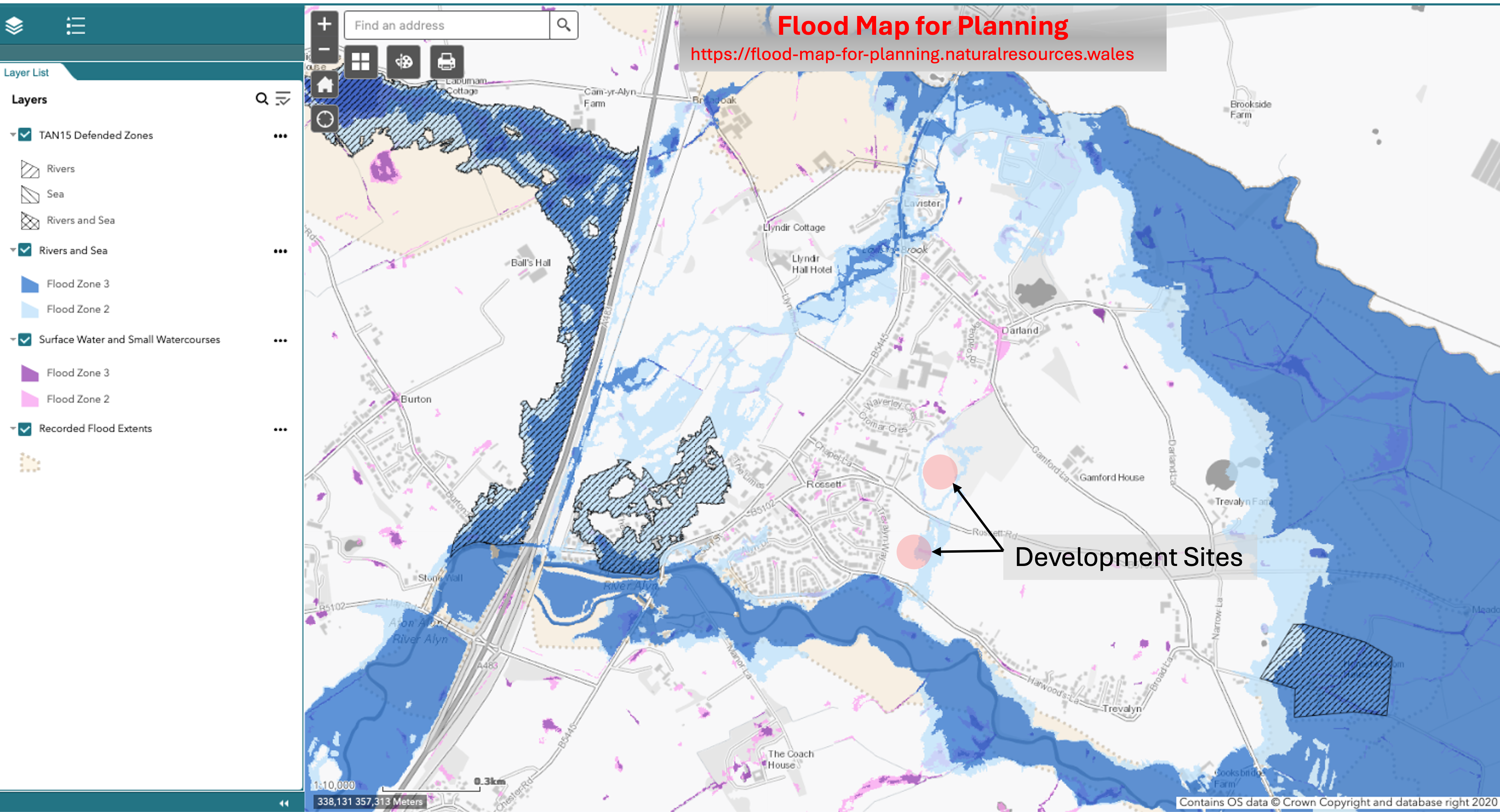Trevalyn Place Flood Map
